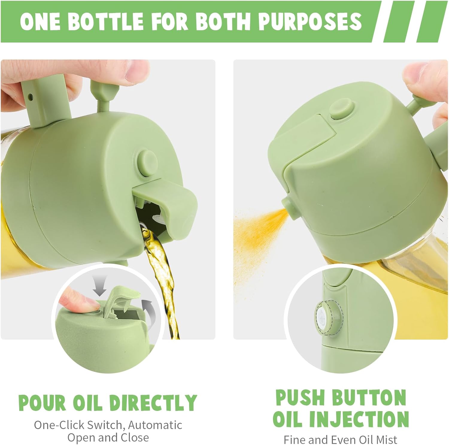 Oil Dispenser & Sprayer Bottle for Kitchen | 500 ml