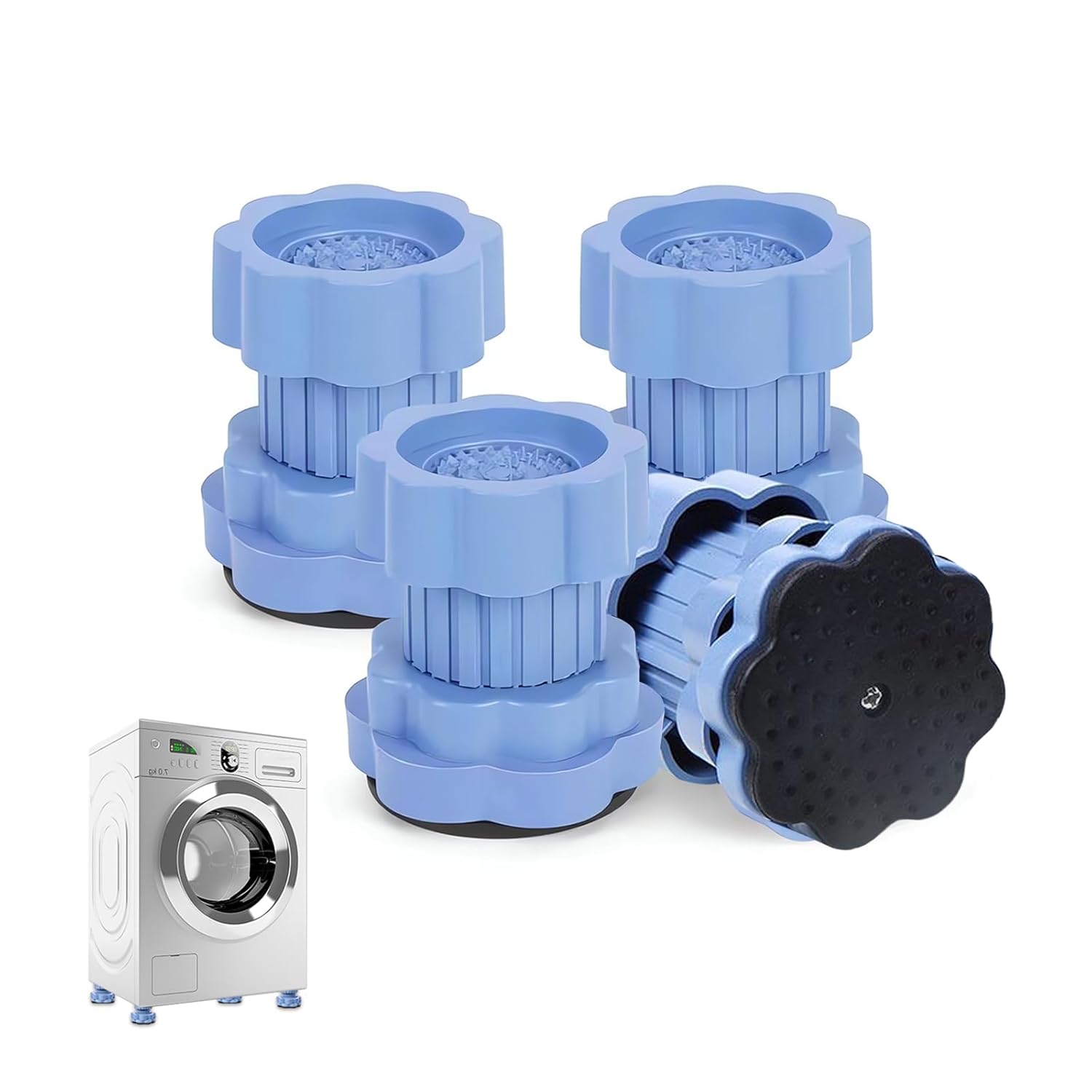 Adjustable Anti-Vibration & Anti Slip Pads for Washing Machine, 4-Pcs
