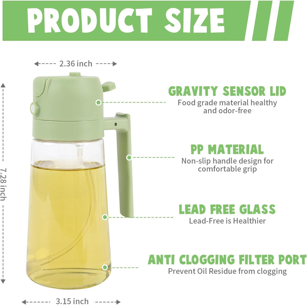 Oil Dispenser & Sprayer Bottle for Kitchen | 500 ml