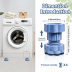 Adjustable Anti-Vibration & Anti Slip Pads for Washing Machine, 4-Pcs