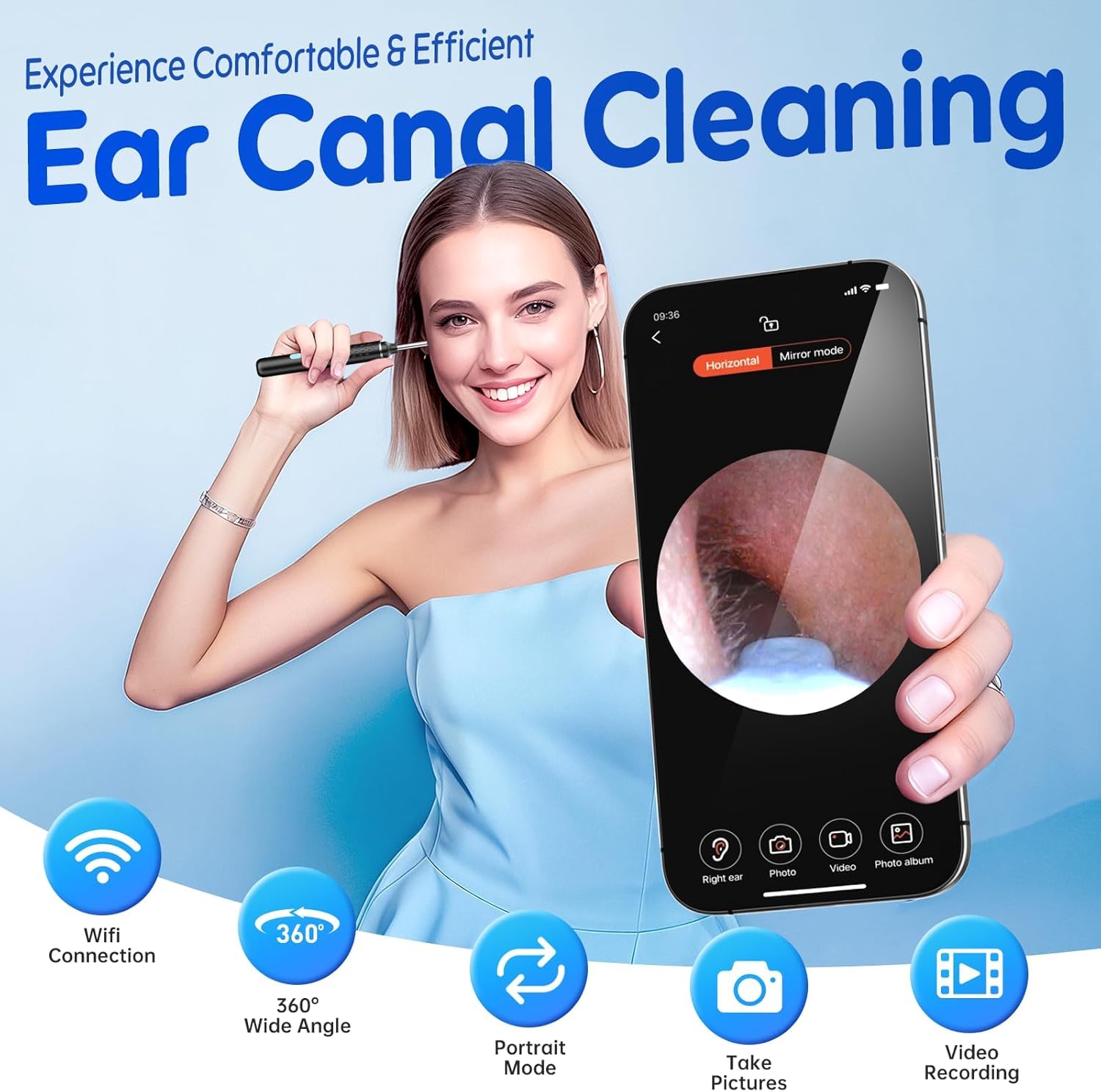 Smart Ear Wax Removal Tool kit with HD Endoscope Camera