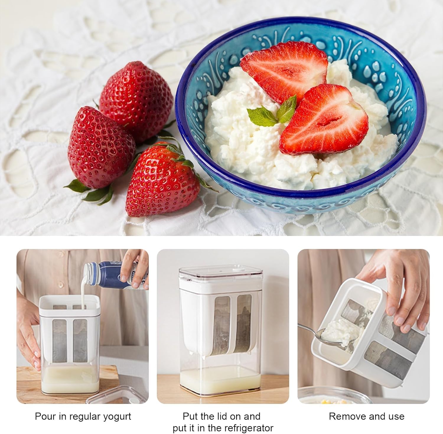 1000 ml Yogurt Maker with Fine Mesh Filter