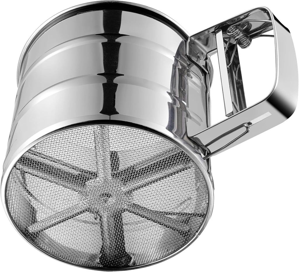 Stainless Steel Flour Sifter/Atta Chhani with Fine Mesh Filter